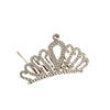 Children's Alloy Silver Plated Rhinestone Crown Hair Accessories Jewelry