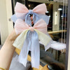 Children's Bow Hairpin Sweet Princess Color Contrast Cloth Handmade Yarn Ribbon Headwear Girls' Hair Accessories