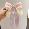 Children's Bow Hairpin Sweet Princess Color Contrast Cloth Handmade Yarn Ribbon Headwear Girls' Hair Accessories