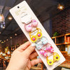Children's Cartoon Flower Hair Tie Set With Soft Pottery Details Elastic Hair Bands And Cute Hair Accessories
