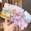 Children's Cloth Floral Bow Handmade Hair Clip Accessories
