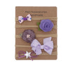 Children's Cloth Flower Bow High Elastic Hairband Set Natural Style Baby Headband Hair Accessories