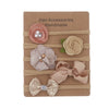 Children's Cloth Flower Bow High Elastic Hairband Set Natural Style Baby Headband Hair Accessories