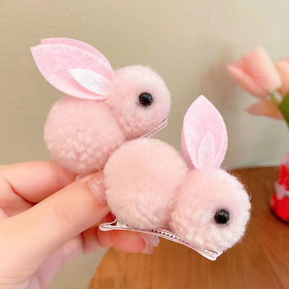 Children's Cloth Rabbit Duckbill Clip Handmade Cartoon Hairpin