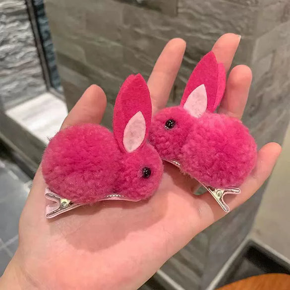 Children's Cloth Rabbit Duckbill Clip Handmade Cartoon Hairpin