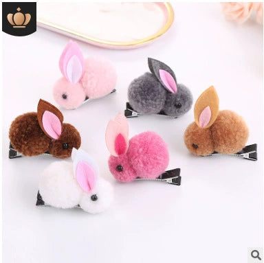 Children's Cloth Rabbit Duckbill Clip Handmade Cartoon Hairpin