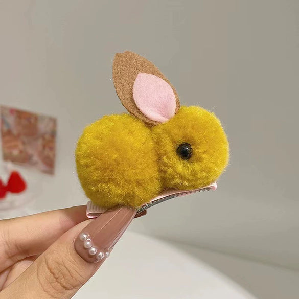 Children's Cloth Rabbit Duckbill Clip Handmade Cartoon Hairpin