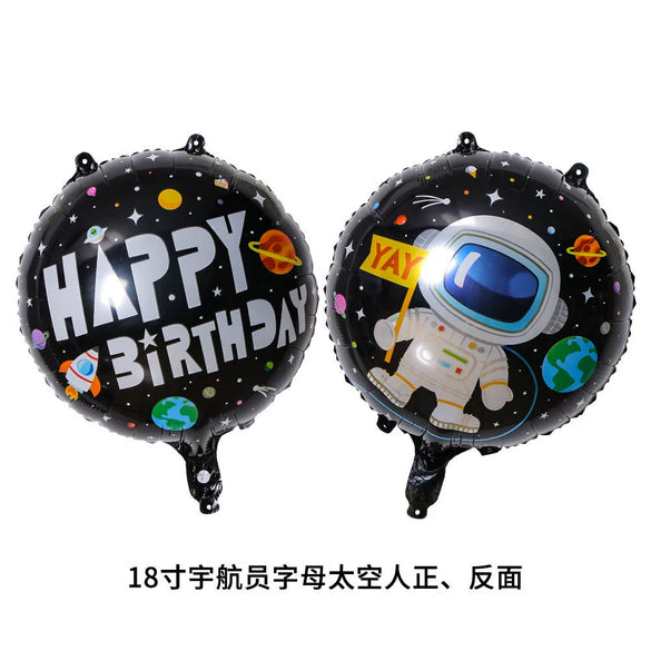 Children's Construction Vehicle Round Aluminum Foil Balloon Party Decoration For Birthday Celebrations And Events