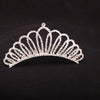 Children's Crown Rhinestone Hair Comb Alloy Silver Plated Electroplated