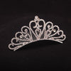 Children's Crown Rhinestone Hair Comb Alloy Silver Plated Electroplated