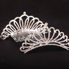 Children's Crown Rhinestone Hair Comb Alloy Silver Plated Electroplated