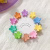 Children's Cute Mini Flower Crown Grip Hair Clip Colorful Cartoon Plastic Resin Hairpin For Baby Bangs And Broken Hair