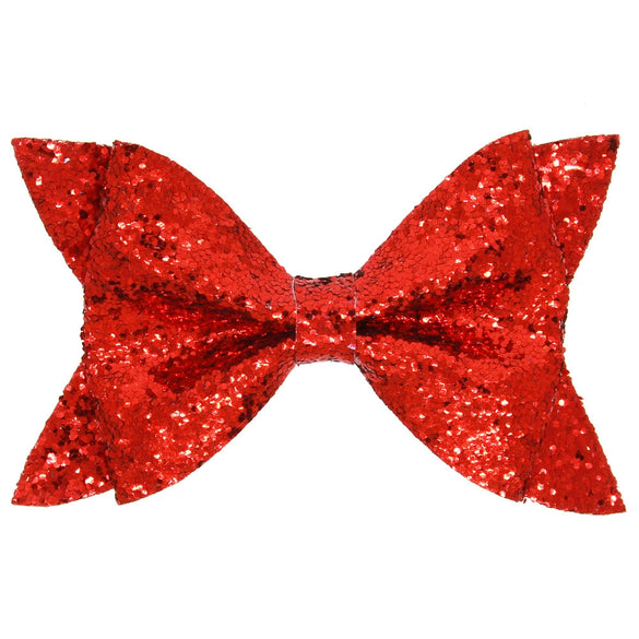 Children's Four Seasons Sequin Cloth Handmade Flower Solid Color Hairpin Big Bow Side Clip Headdress