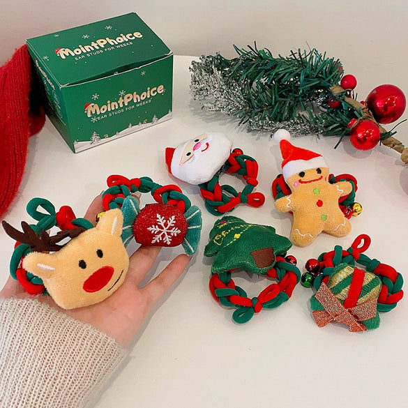 Children's Hair Ring Headwear Plush Elk Cartoon Handmade Hair Accessories