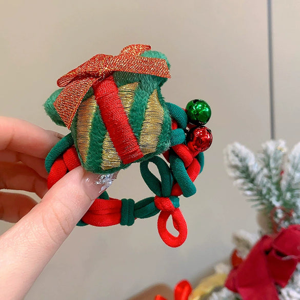 Children's Hair Ring Headwear Plush Elk Cartoon Handmade Hair Accessories