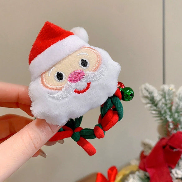 Children's Hair Ring Headwear Plush Elk Cartoon Handmade Hair Accessories