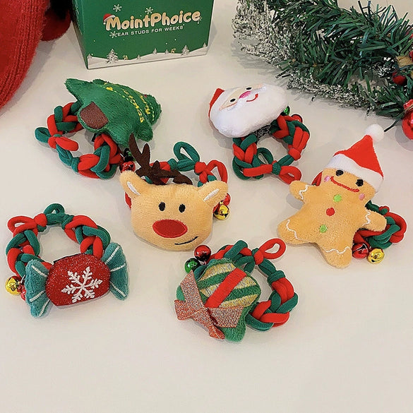 Children's Hair Ring Headwear Plush Elk Cartoon Handmade Hair Accessories