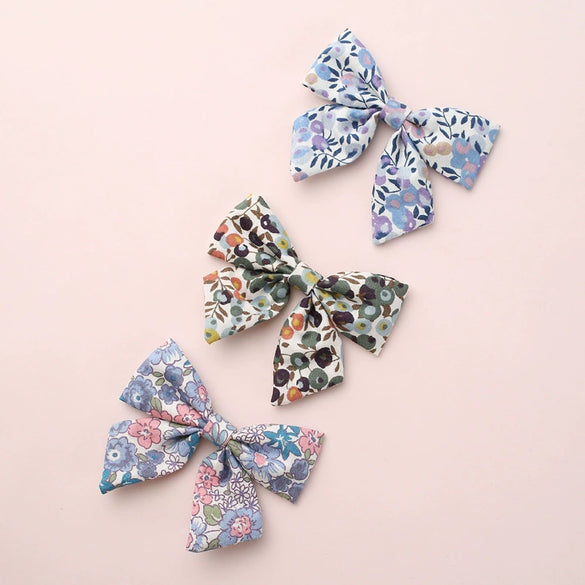 Children's Hairpin Handmade Cotton And Linen Plaid Bow Hair Accessory