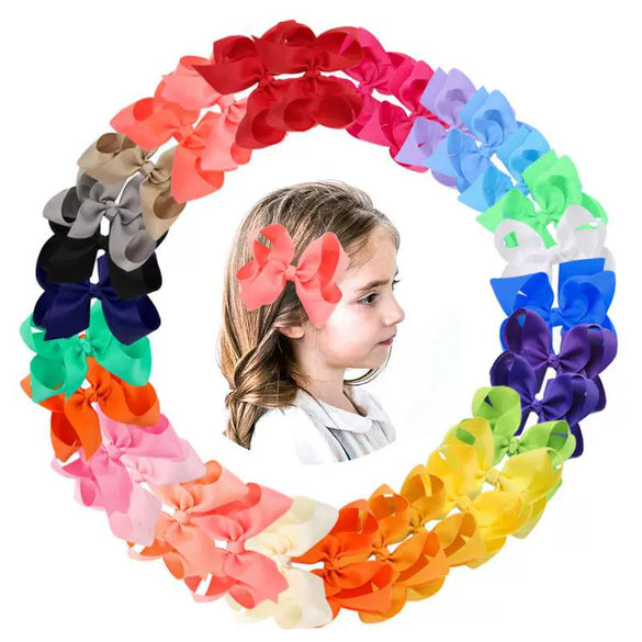Children's Handmade Cloth Bow Flower Hair Clip Duckbill Hairpin Colorful Headwear