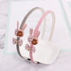 Children's Handmade Cloth Bow Headband With Cartoon Lace Design And Toothed Grip For Girls