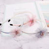 Children's Handmade Cloth Bow Headband With Cartoon Lace Design And Toothed Grip For Girls