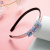 Children's Handmade Cloth Bow Headband With Cartoon Lace Design And Toothed Grip For Girls