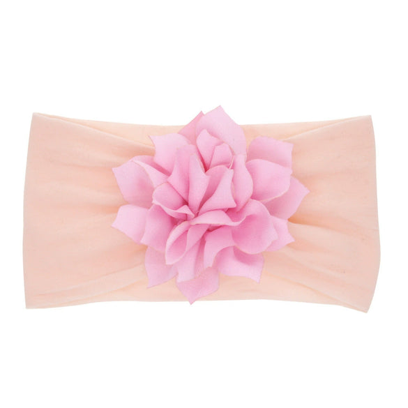Children's Handmade Cloth Nylon Lotus Flower Elastic Headband