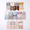 Children's Handmade Fabric Floral Bow Hair Clip Set Simple Fresh Baby Hair Accessories Right Side Hairpins