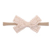 Children's Handmade Nylon Fabric Bow Plaid Hair Band Set Soft Elastic Bow Hair Rope Headdress Accessories