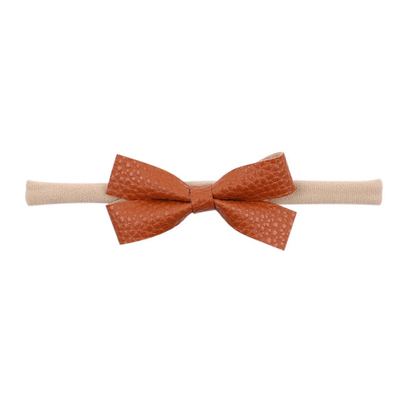Children's Handmade Nylon Fabric Bow Plaid Hair Band Set Soft Elastic Bow Hair Rope Headdress Accessories