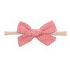 Children's Handmade Nylon Fabric Bow Plaid Hair Band Set Soft Elastic Bow Hair Rope Headdress Accessories