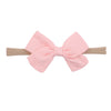 Children's Handmade Nylon Fabric Bow Plaid Hair Band Set Soft Elastic Bow Hair Rope Headdress Accessories