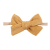 Children's Handmade Nylon Fabric Bow Plaid Hair Band Set Soft Elastic Bow Hair Rope Headdress Accessories