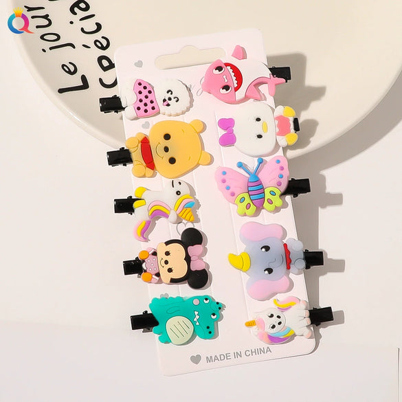 Children's Handmade Silicone Rabbit Ears Duckbill Hair Clip Set Playful Hair Accessories For Girls And Women