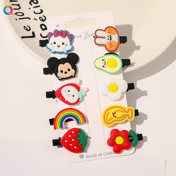Children's Handmade Silicone Rabbit Ears Duckbill Hair Clip Set Playful Hair Accessories For Girls And Women