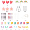 Children's Plastic Resin Beaded Heart Shaped Cartoon Style Electroplated Diy Bracelet Jewelry Accessories