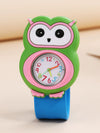Children's Plastic Rubber Watch Fashion Creative Round Dial Cartoon Pattern Quartz Watch
