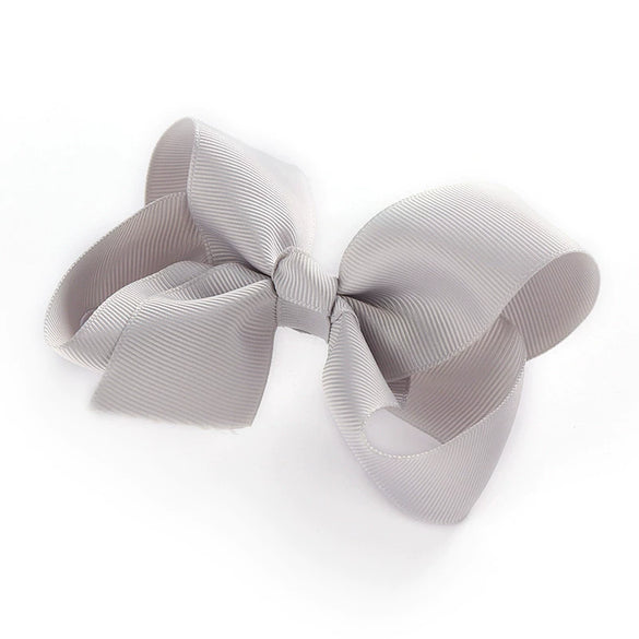 Children's Solid Color Cloth Bow Hair Clip Pointed Bb Clip Flower Headdress For Girls Baby Bow Hairpin Accessory