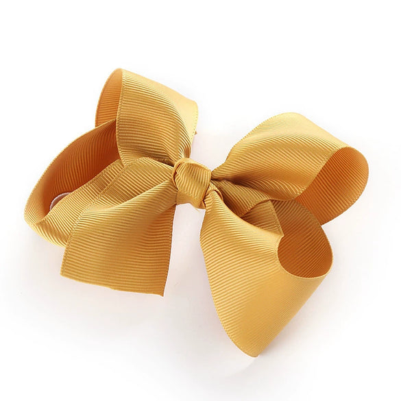 Children's Solid Color Cloth Bow Hair Clip Pointed Bb Clip Flower Headdress For Girls Baby Bow Hairpin Accessory