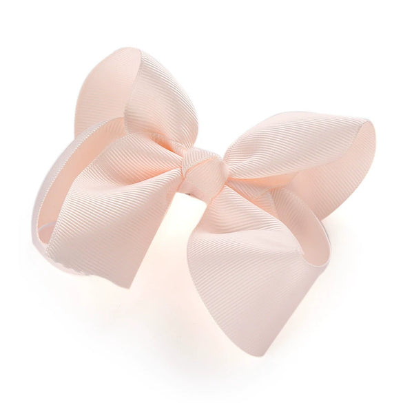 Children's Solid Color Cloth Bow Hair Clip Pointed Bb Clip Flower Headdress For Girls Baby Bow Hairpin Accessory