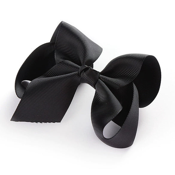 Children's Solid Color Cloth Bow Hair Clip Pointed Bb Clip Flower Headdress For Girls Baby Bow Hairpin Accessory
