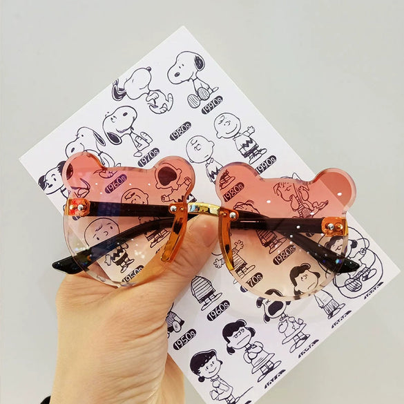 Children's Sunglasses Pc Resin Cartoon Cute Bear Polarized Uv Protection Cool Fashion