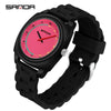 Children's Watch Dopamine Colorblocking Silicone Case And Strap Round Dial Quartz Movement Waterproof