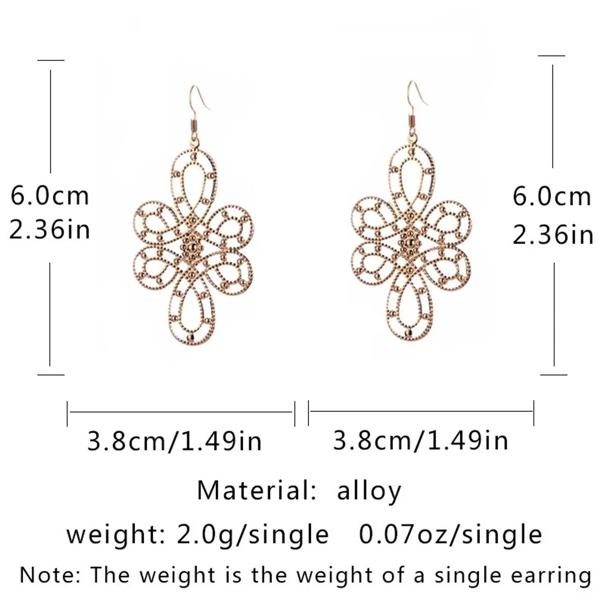 Fashion Ethnic Plating Alloy Earrings