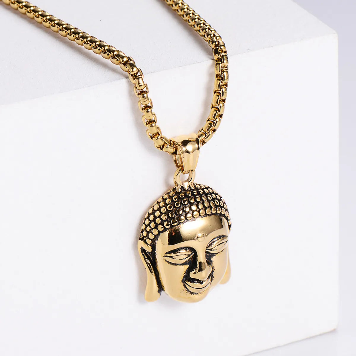 Chinese Style Buddhist Religious Jewelry Wholesale Buddha Portrait Men's Pendant Necklace