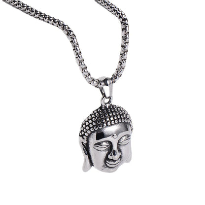 Chinese Style Buddhist Religious Jewelry Wholesale Buddha Portrait Men's Pendant Necklace