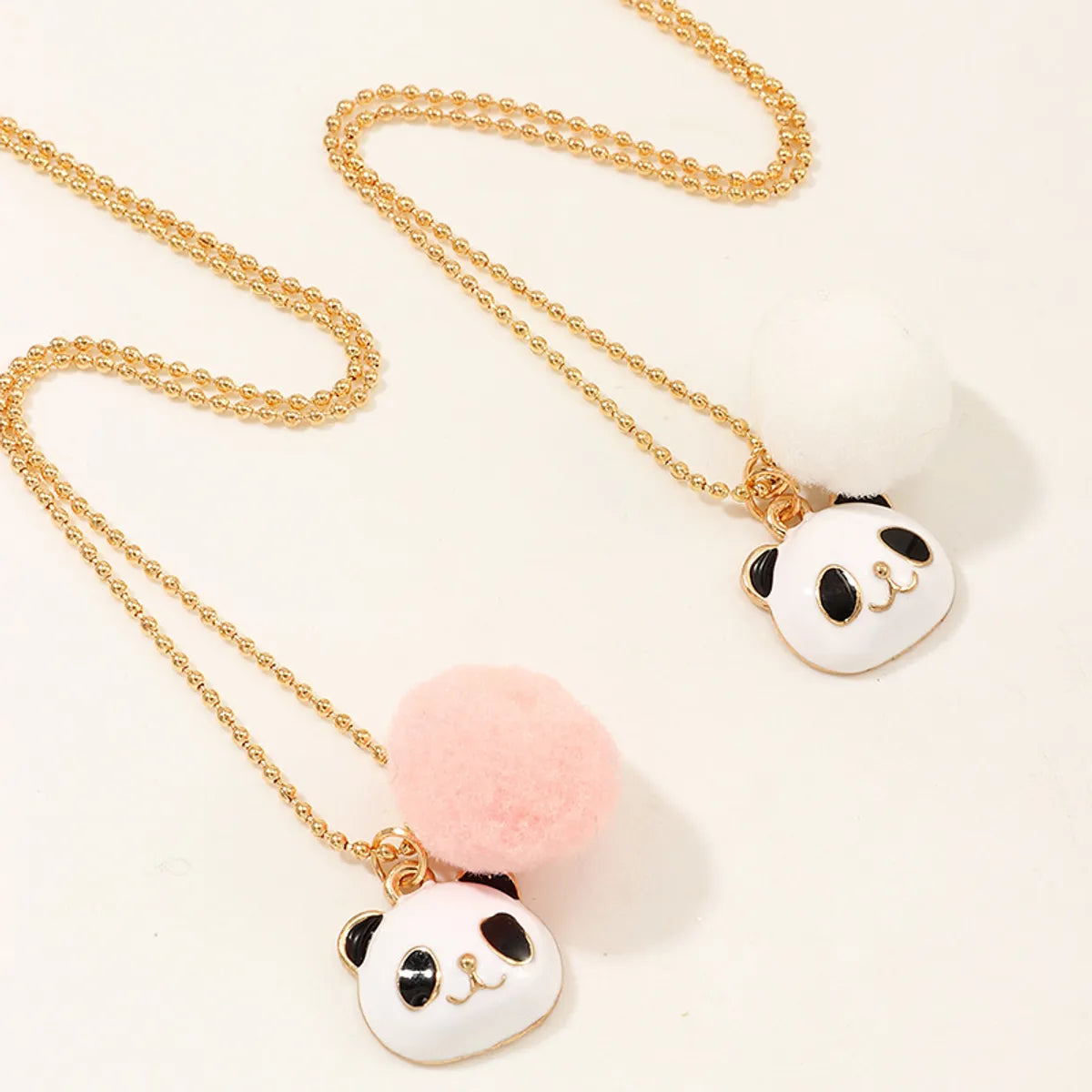 Chinese Style Cute Panda Alloy Dripping Oil Necklace Creative Animal Short Necklace Wholesale