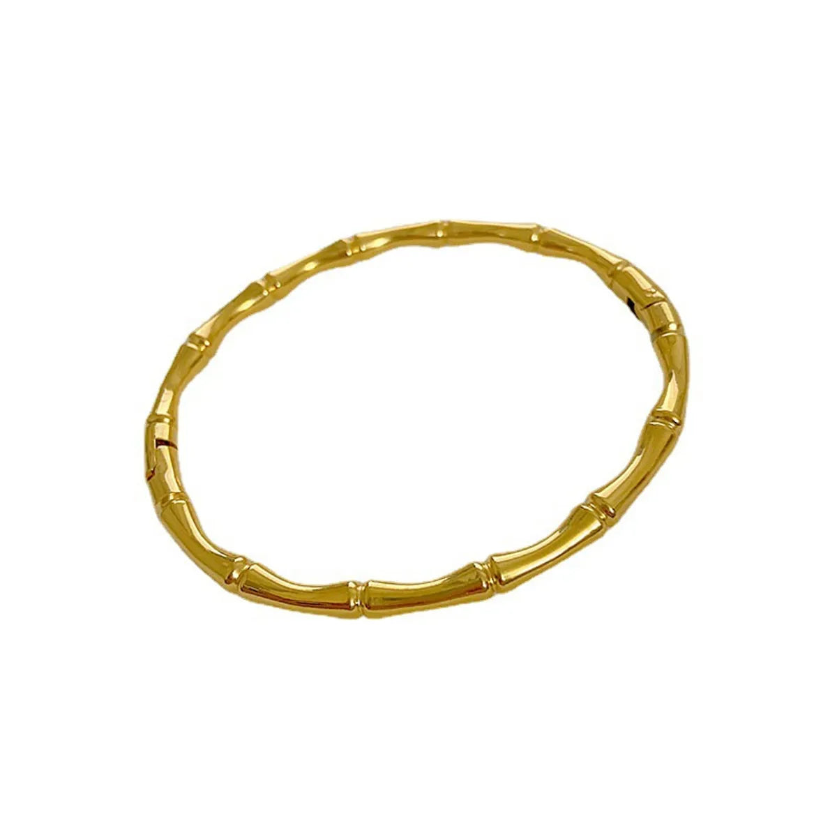 Chinoiserie Casual Bamboo Solid Color Titanium Steel Plating Bangle