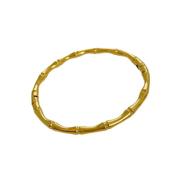 Chinoiserie Casual Bamboo Solid Color Titanium Steel Plating Bangle