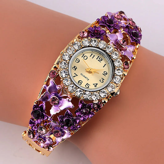 Chinoiserie Flower Quartz Women'S Watches